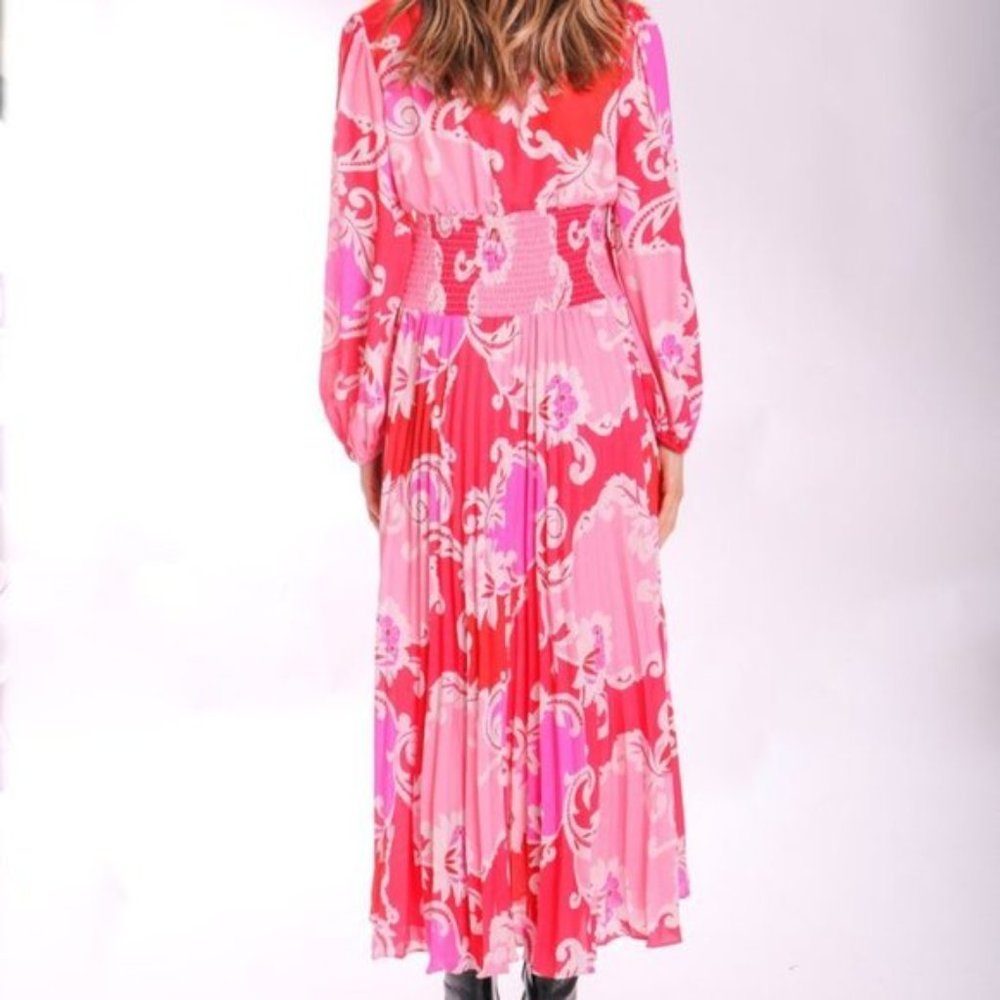 Traffic People Paisley Printed Aurora Midi Dress. Paisley. Damask. Medium/Large. - Picture 3 of 14